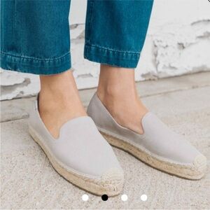 NWT Soludos Platform Smoking Slippers - Gray - Size 9